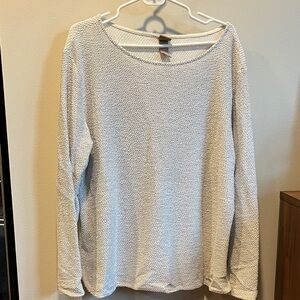 H&M Cream Textured Long Sleeve Top